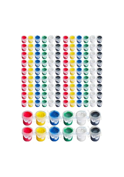 Akrilik Boya 3 Ml 6 Renk 20 Paket Mini Küçük Akrilik Boya Taş Ahşap Seramik Tuval Alçı Tuval Etkinlik Boyama Sana Renkli