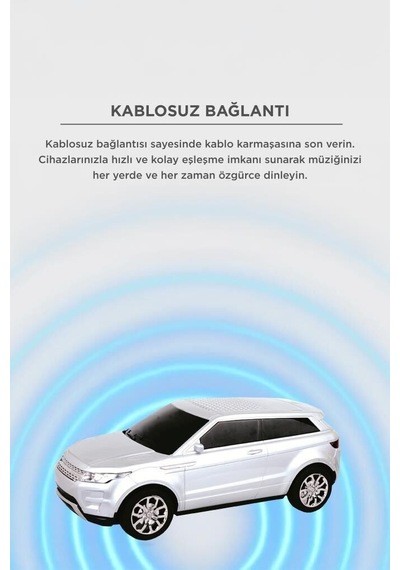 Delux Serisi Bluetooth Hoparlör Suv Araba D88 Beyaz 16w Eğlenceli Şirin Müzik