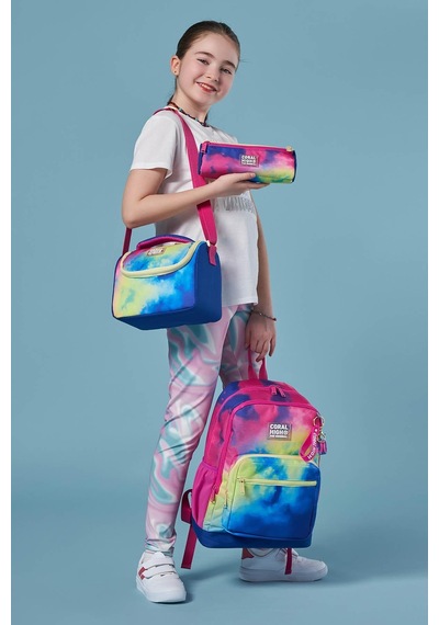 Coral High Kids Renkli Batik Desenli 3 Lü Okul Çanta Seti Set0123757