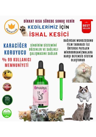 Rb Pharma Kedilerimiz İçin İshal Kesici ve Karaciğer Koruyucu 50 ML