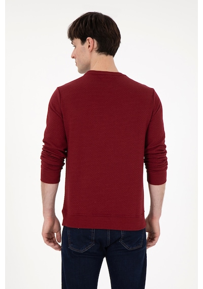 U.S. Polo Assn. Erkek Regular Fit Bisiklet Yaka Bordo Sweatshirt 50290063-VR014 U.S. Polo Assn. Erkek Regular Fit Bisiklet Yaka Bordo Sweatshirt 50290063-VR014