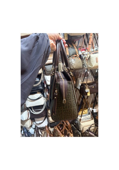 Miami Polo Club Orijinal Kadın Gold Detaylı El Ve Omuz Çantası Uzun Askısı Mevcuttur En 24 Cm Boy 24 Cm Haki Miami