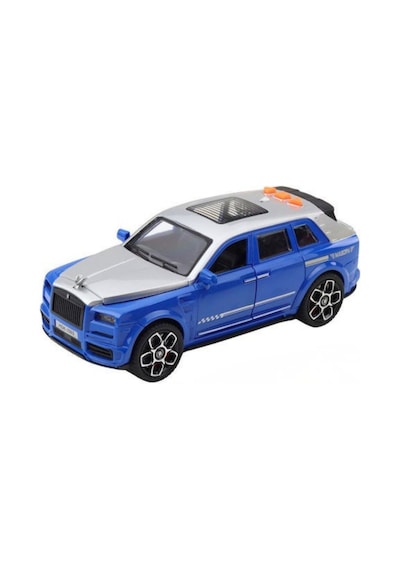 Rolls Royce Tarzı Lüks Makam Aracı Mavi - Sesli Işıklı Kapıları Açılan Sürtmeli Oyuncak Araba Çok Renkli