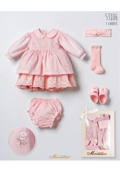 AndyWawa Moonstar Kız Bebek Seti - Moonstar - Pembe - 3-6 Ay - 53106-pembe-3-6 Ay Pembe