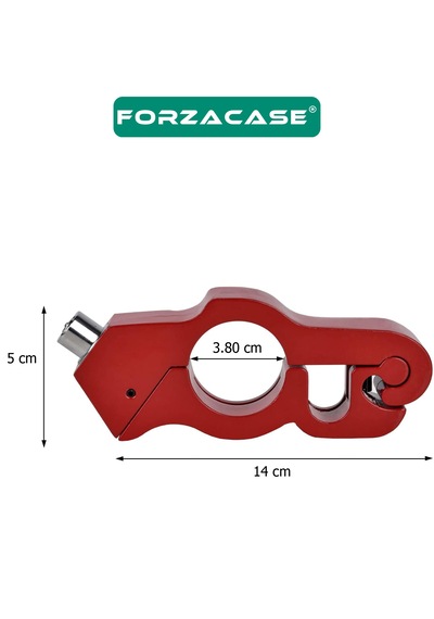 Forzacase Motosiklet Kilidi Gidon Ve Fren Kilit Fc1002 Siyah