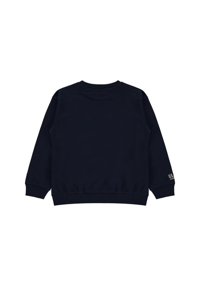 Silversun Kids Silversun Basic Etiket Armalı 8-13 Yaş Sweatshirt - Lacivert