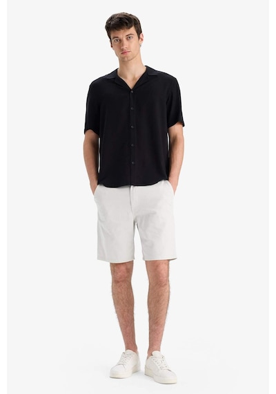 Defacto %100 Pamuk Regular Fit Bermuda Şort E1231ax25smgr492 Gri