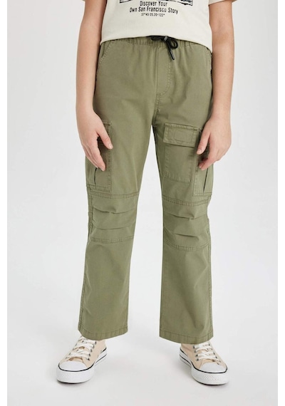 DeFacto Erkek Çocuk Kargo Cepli Düz Paça Gabardin Pantolon B5924A824SPKH373