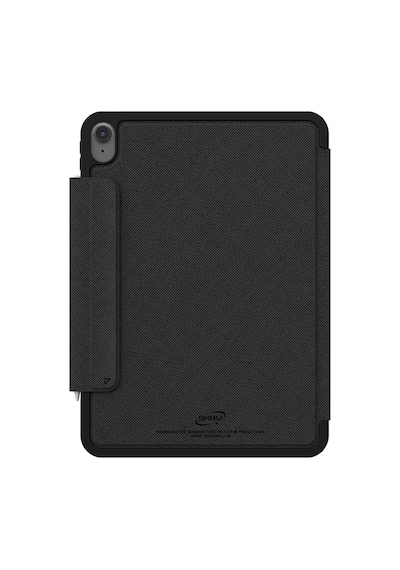 İpad Air 11 2024 Uyumlu Kılıf Skinarma Kalemlikli Dokulu Standlı Magnetik Trilon Kılıf Siyah Kapaklı Kılıf