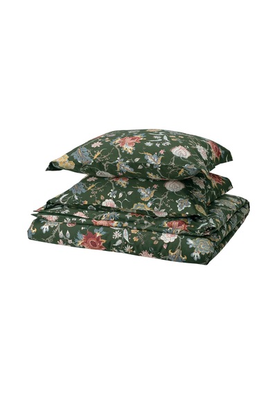 Ikea Nasselklocka Çift Kişilik Nevresim Takımı 220 X 240 Cm Yeşil - Koyu Yeşil
