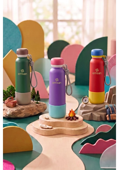 Emsan Thermos Bottle Çelik Sızdırmaz Termos 750 Ml Mor Purple