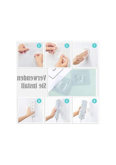 Kendinden Yapışkanlı Çok Amaçlı Şeffaf Kancalar, Mutfak Ve Banyo İçin Uygun 50cm