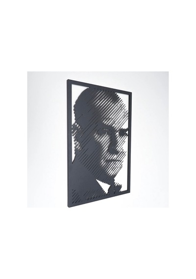 Atatürk Portresi Duvar Portresi Siyah - 803393839 Siyah