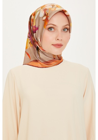 Armine Dj Saf İpek Eşarp 9215d S Sura - E24k9215d01-2 - 90 X 90 / Taş Taş