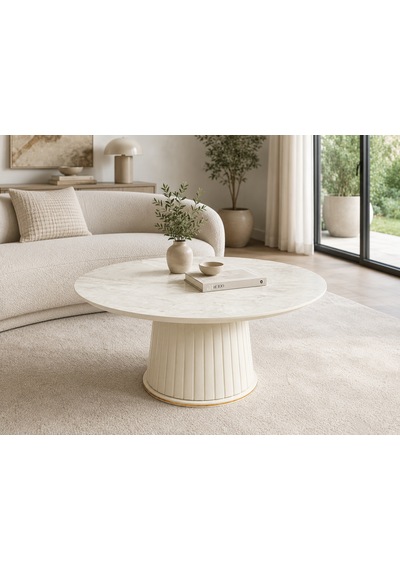 Ganni Home Angel Orta Sehpa Beyaz Mermer Beyaz, Gold Detaylı Yuvarlak Ve Şık Tasarım Beyaz Mermer-beyaz Ganni Home Angel Orta Sehpa Beyaz Mermer Beyaz, Gold Detaylı Yuvarlak Ve Şık Tasarım Beyaz Mermer-beyaz