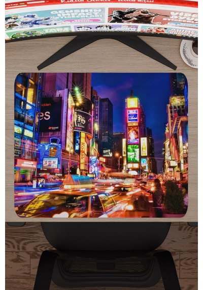 Times Meydanı New York Amerika 2 V2 48x40 Xl Gaming Kauçuk Kaymaz Taban Mouse Pad Fare Altlığı