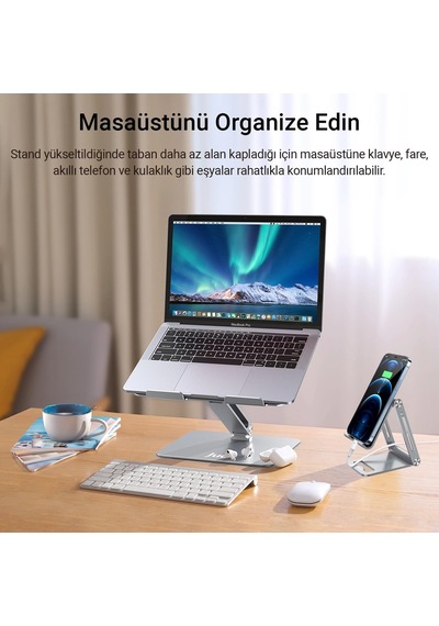 Lexroo Juo Alüminyum Notebook Standı Yükseklik Ve Eğim Ayarlı Erg