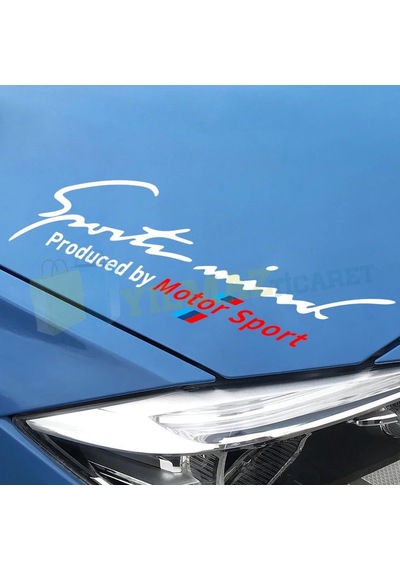 Bmw M Motor Sport Sport Mind Kaput Tampon Oto Sticker Yapıştırma