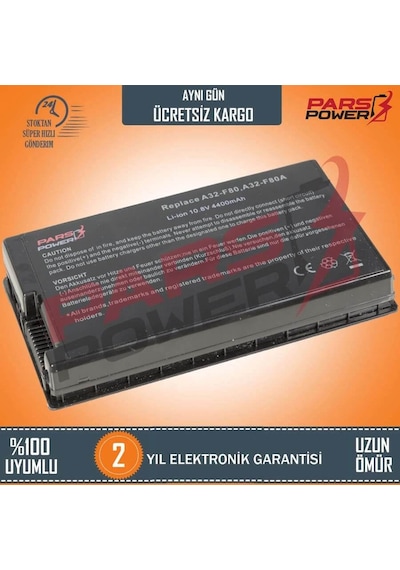 Asus Uyumlu F83T. F83Vd. F83Vf. K41E Notebook Batarya - Pil Pars Power
