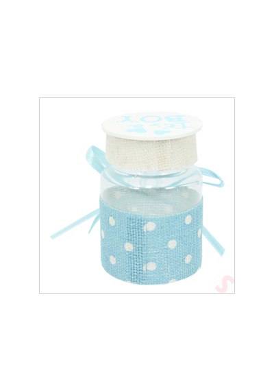 Emzikli Plastik Kavanoz, 6,5cm X 4cm X 12 Adet - Mavi Renkli Çok Renkli