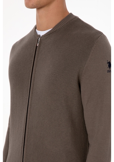 U.s. Polo Assn. Erkek Vizon Hırka Triko 50313721-vr052 Vizon