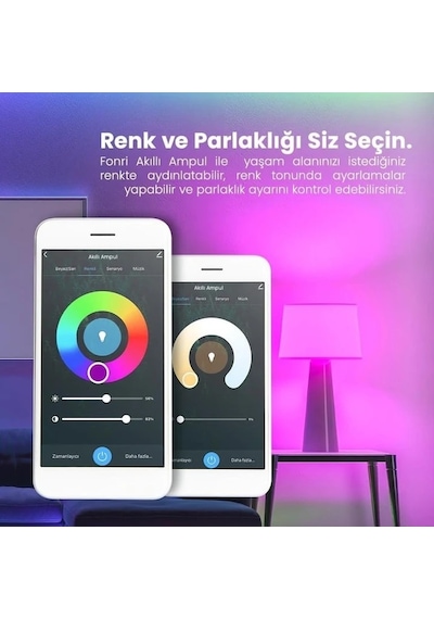 5'li Akıllı Ampul Seti Renkli