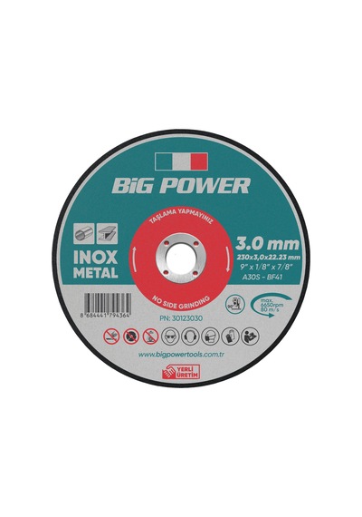Big Power 230 3.0 22.23 Inox Metal Kesme 5 Adet