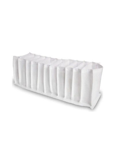11 Bölmeli Çekmece İçi Katlanır Çamaşır Düzenleyici Organizer 11 X 11 X 38 Cm Kumaş Beyaz Diğer