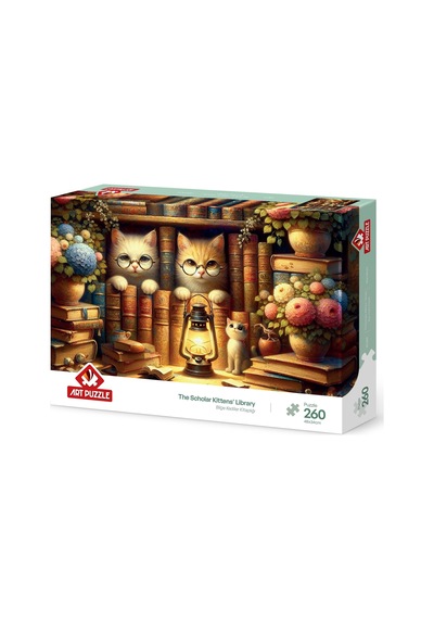 Art Puzzle Bilge Kediler Kitaplığı 260 Parça Puzzle