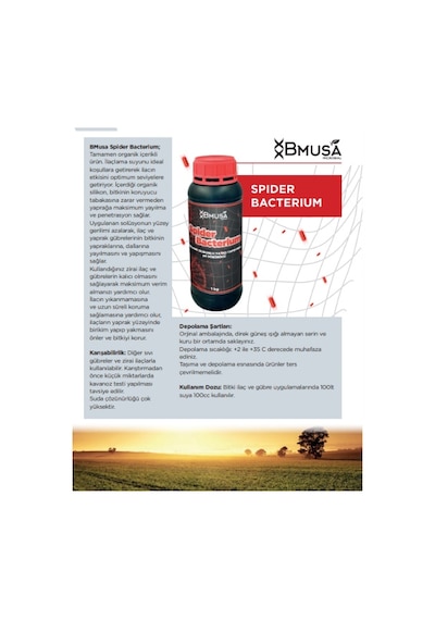Bmusa Mikrobiyal Gübreleri Ve Spider Bacterium Organik Silikon Yayıcı Yapıştırıcı Set 5