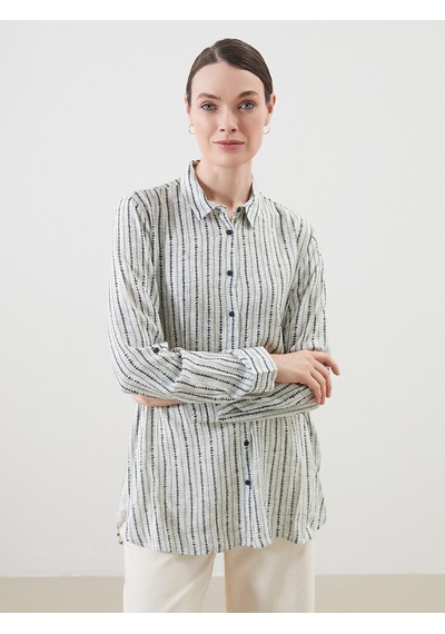 Lcw Grace Haki Regular Fit Desenli Kadın Gömlek