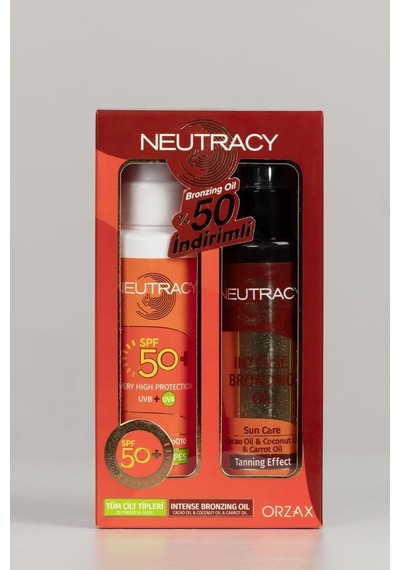 Orzax Neutracy Spf 50 Tüm Ciltler Güneş Ürünü Ve Bronzing Oil 150 Ml Kofre