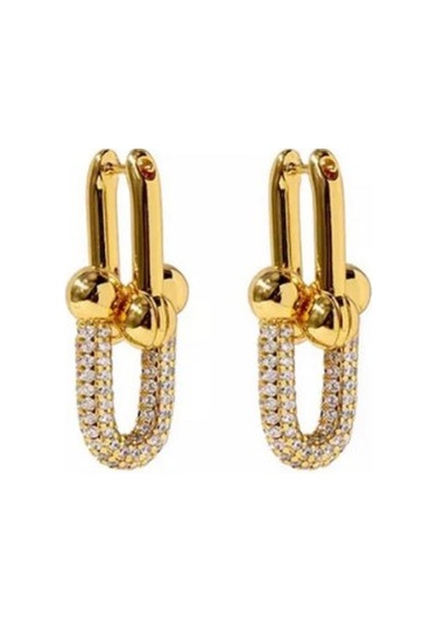 Gold Vip Tiff Marka Zirkon Küpe