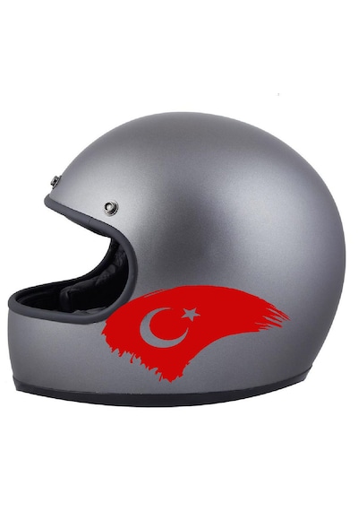 Türk Bayrağı Sticker - Ay Yıldız, Türkiye, Araba Oto Motosiklet Karavan Sticker - 00786 14x7 Cm