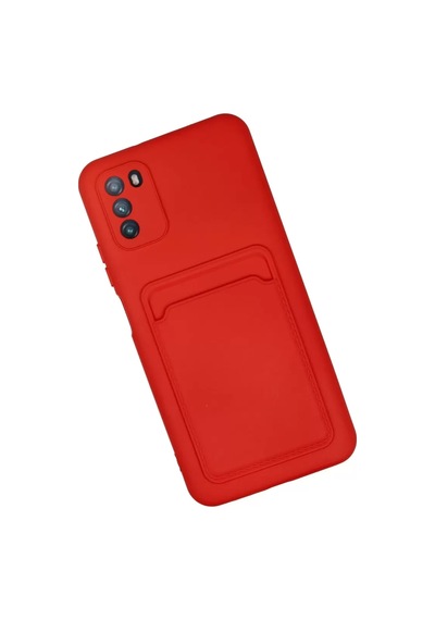 Newface Xiaomi Pocophone M3 Kılıf Kelvin Kartvizitli Silikon - Kırmızı Diğer