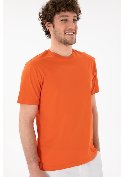 U.S. Polo Assn. Erkek Regular Fit Bisiklet Yaka Nar Çiçeği Basic Tişört 50305928-VR039