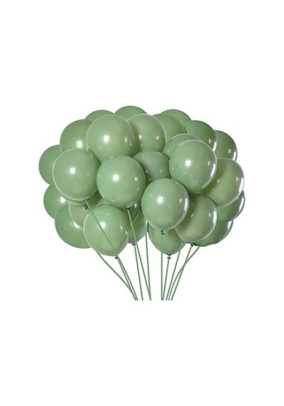 Küf Yeşili 12 Inç Pastel Balon 10 Lu Küf Yeşili Küf Yeşili