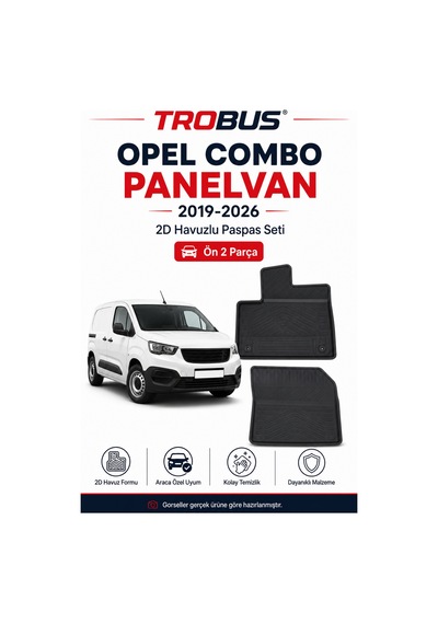 Trobus Opel Combo Panelvan 2023-2026 Dizel 2d Havuzlu Paspas 2 Parça