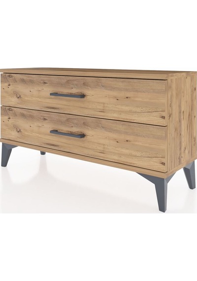 Arges Şifonyer 2 Çekmeceli 88x30x48 Çam-çam Çam