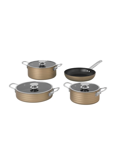 Pierre Cardin Diamond Graniks Gold 7 Parça Tencere Seti Gold