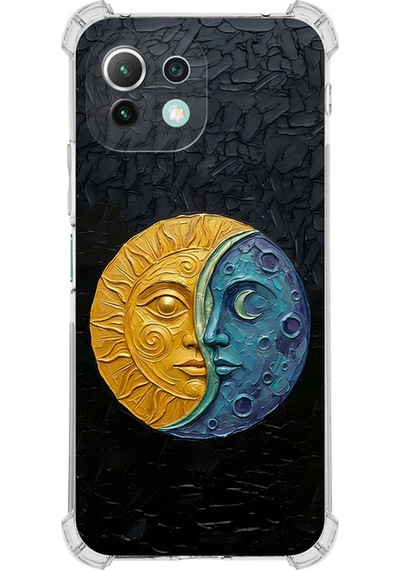 Mi 11 Lite İle Uyumlu Köşe Korumalı Kılıf Metamorfoz Ekinoks Tasarımlı Uv Baskılı Şeffaf