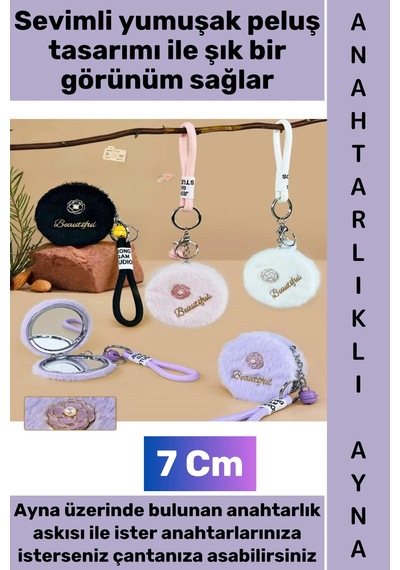 Ayna Dekoratif Hediyelik Günlük Makyaj Bakım Düzenleme Kontrol Mini Çantaya Takılabilir Cep Boy Yum 73974698