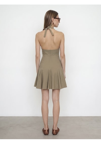 Dilvin 91633 Halter Yaka Mini Elbise-çağla Çağla Yeşili