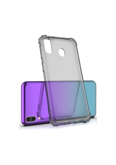 Blogy P20 Lite İle Uyumlu Crystal Fit Kılıf Smoke Black