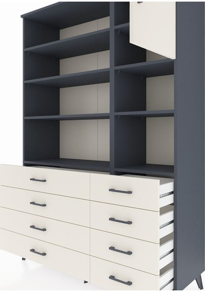 Hyperion Dolap 8 Raflı 8 Çekmeceli Tek Kapaklı 132x44x195 Antrasit-aytaşı/aytaşı Aytası/aytası Hyperion Dolap 8 Raflı 8 Çekmeceli Tek Kapaklı 132x44x195 Antrasit-aytaşı/aytaşı Aytası/aytası