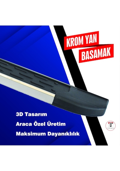 Türkmen Fiat Fiorino Krom Yan Basamak 173 Cm 2008 Üzeri