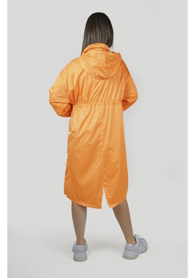 Pua Fashion Orange Kalpli Kapşonlu Trench 001