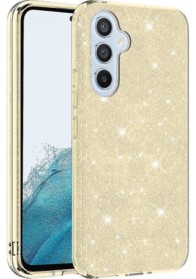 Galaxy A54 Kılıf Zore Shining Silikon Gold