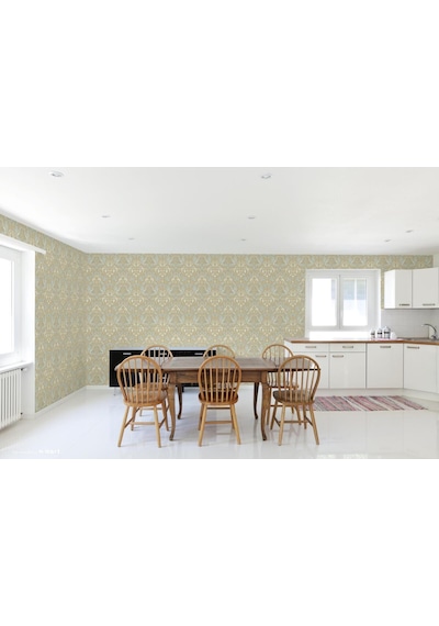 Ephes 1002-2 Damask Büyük, Simli Duvar Kağıdı 10m²