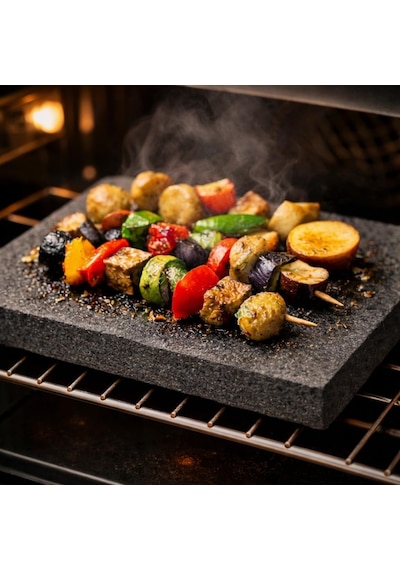 %100 Doğal Mangal Taşı I Barbekü Taşı I Pizza Taşı I 35x40x2 Cm